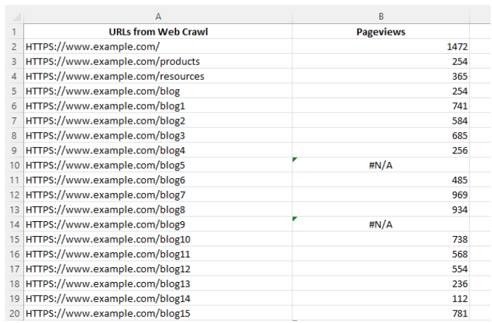 excel vlookup seo