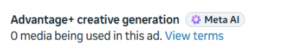 meta advantage plus generation